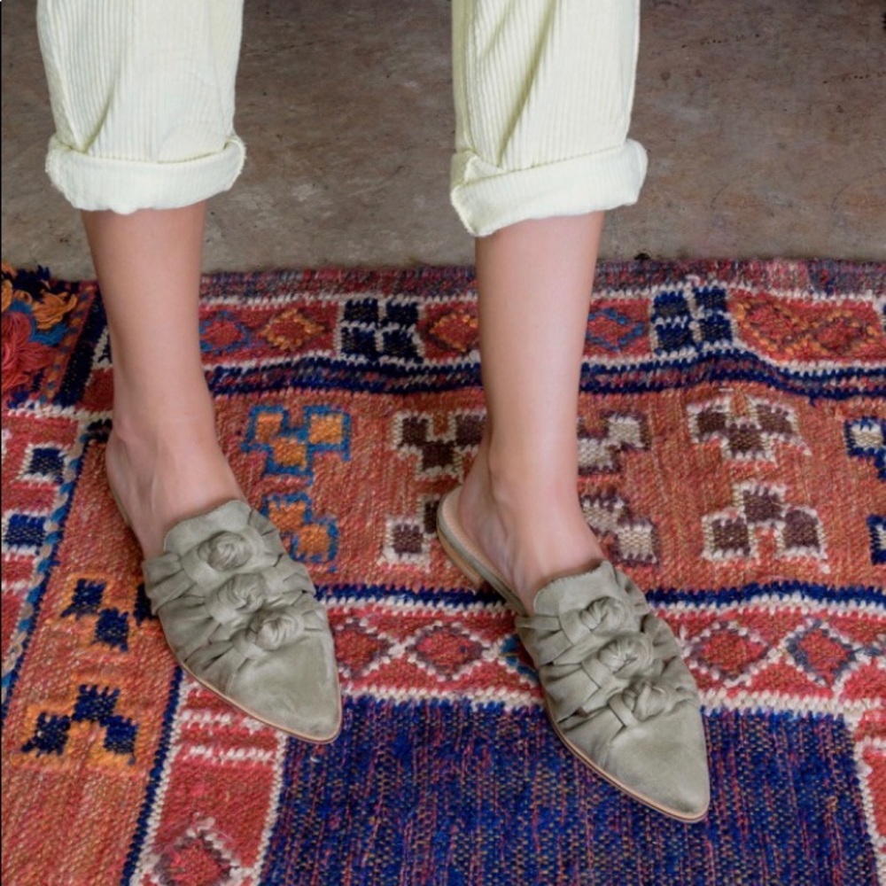 Mi.iM Olive Green Mules - The Jenelle